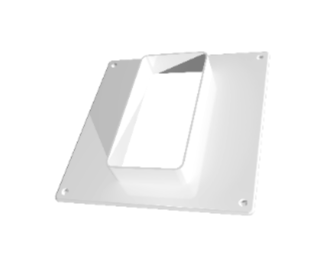 Площадка торцевая с фланцем ERA 612ПТВ 120х60 мм вертикальная пластиковая